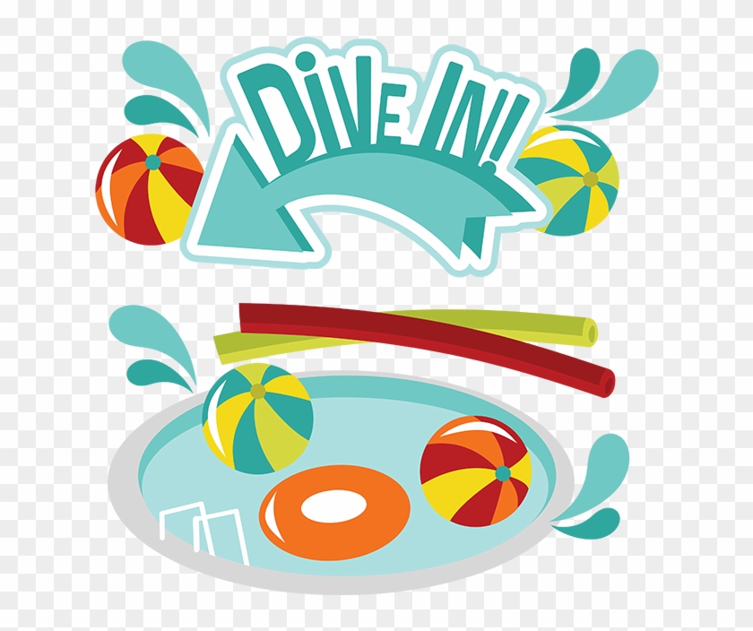 Dive In Scrapbook Collection Swimming Pool Cut - Pool Fun Clipart - Png Download #5890704