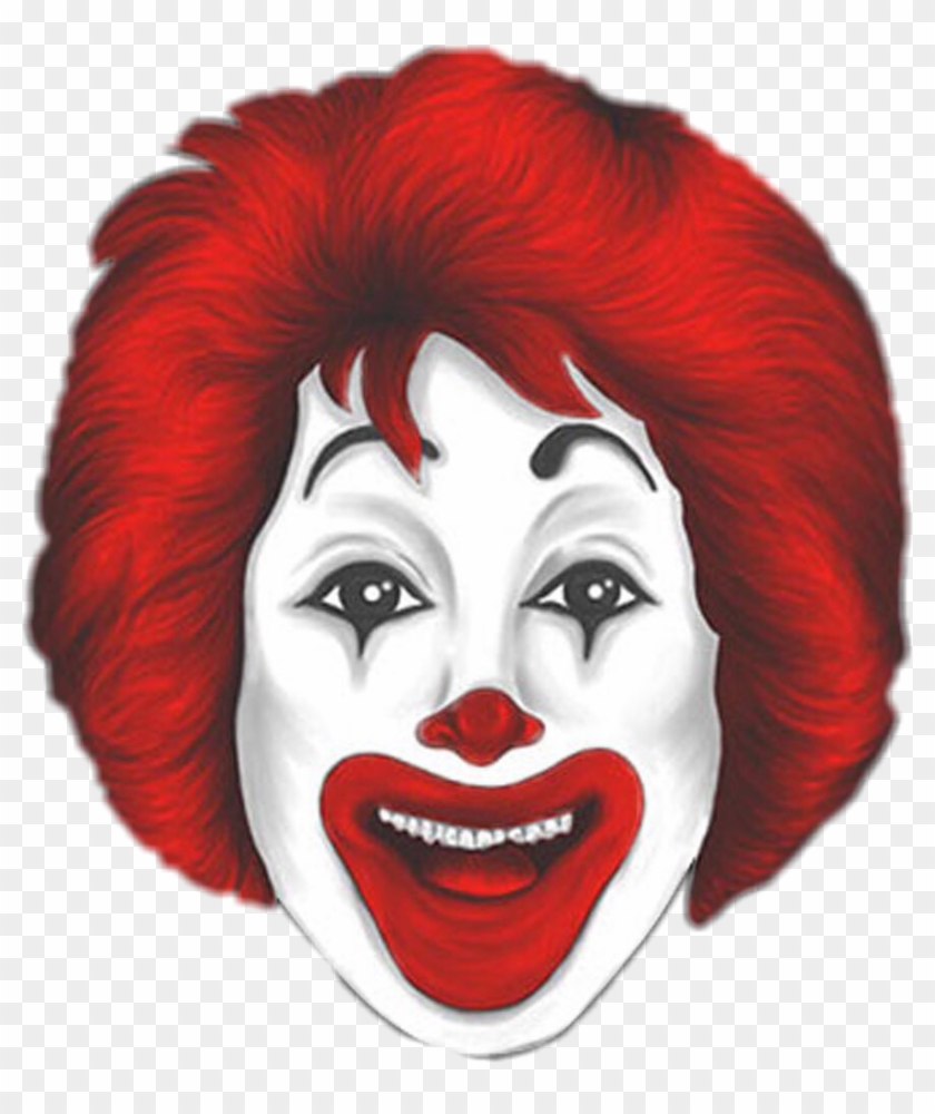 Macdonalds Sticker - Ronald Mcdonald Face Drawing Clipart #5891022