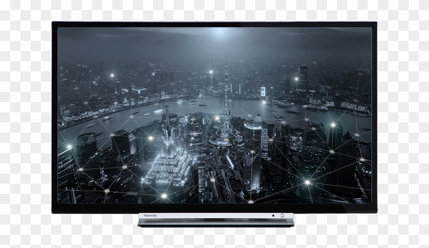 32" Toshiba Full Hd Wlan Tv Front - Toshiba Smart Tv 32 W3753dg Clipart