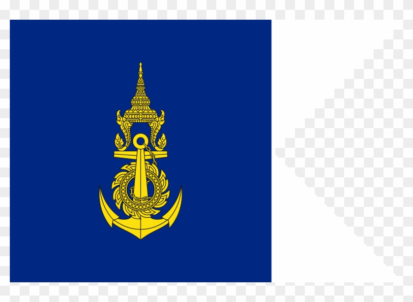 Flag Thai Navy Squadron Commander - Royal Thai Navy Clipart #5891763