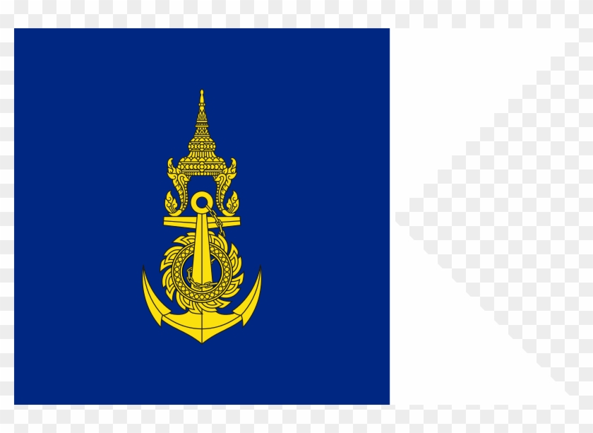 Flag Thai Navy Squadron Commander - Royal Thai Navy Clipart