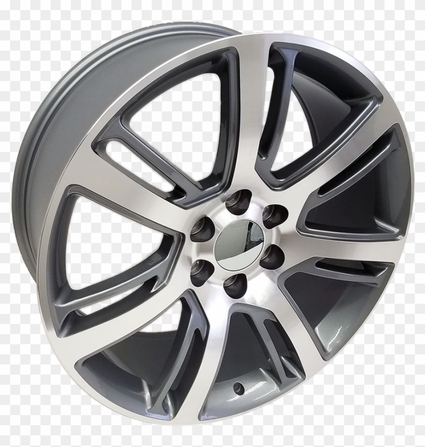 Cadillac Escalade Style, Gunmetal With Machined Face - Hubcap Clipart #5892358