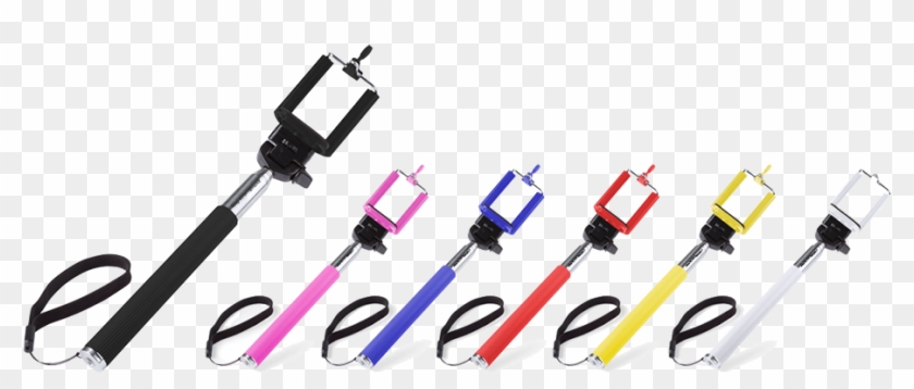 Coloured Selfie Stick - Palo Del Selfie Clipart #5893107