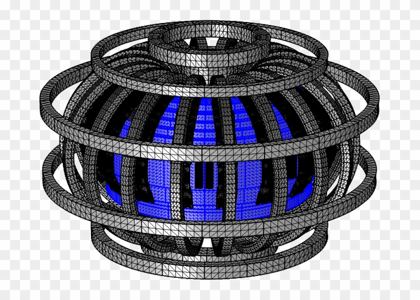 An Image Of The Plasma As Well As The Meshed Coils - Circle Clipart #5893342