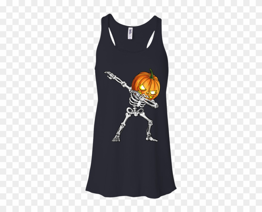 Dabbing Skeleton Shirt Halloween Pumpkin Head Face - She Lived Happily Ever After Dog Shirt Clipart #5893653