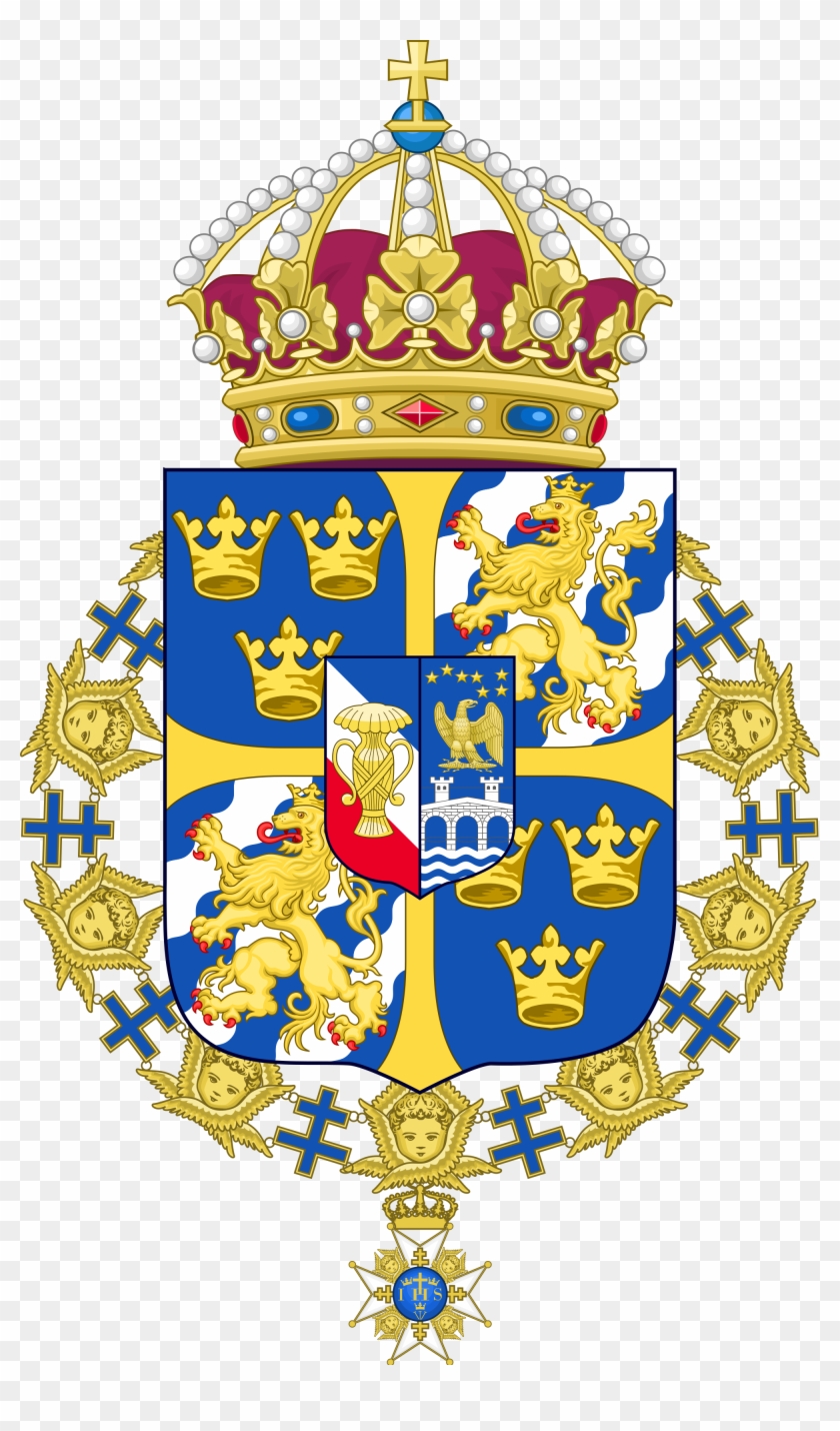 Greater Coat Of Arms Of Sweden - Sweden Coat Of Arms Transparent Clipart #5894080