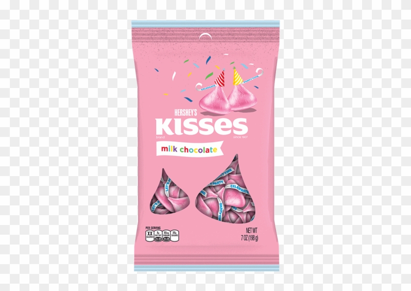 Hersheys Milk Chocolate Birthday Kisses Pink 7oz 198g - Hershey Birthday Candy Peg Bag Clipart #5894339