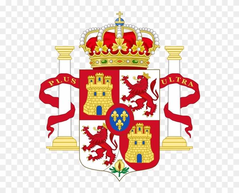 Lesser Royal Coat Of Arms Of Spain Pillars Of Hercules - Spanish Coat Of Arms Png Clipart #5894726
