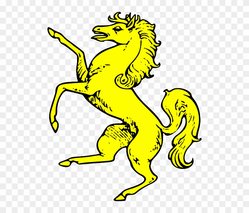 Symbol Shield Horse Gold Coat Arms Crest Animal - North Greenford United Fc Clipart