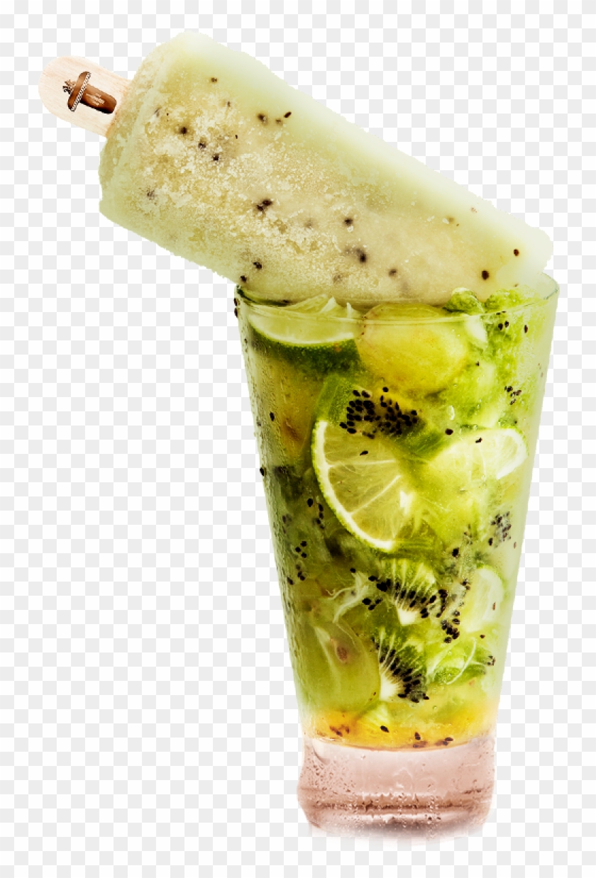400ml De Caipirinha De Kiwi, Uva, Limão E Paleta Com - Caipirinha Limão Png Clipart #5895613
