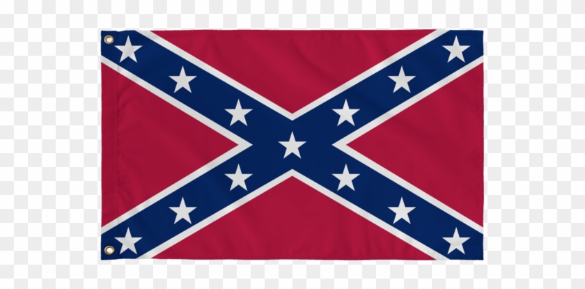 Single Sided Print Confederate States Of Flag With A Blue X Clipart