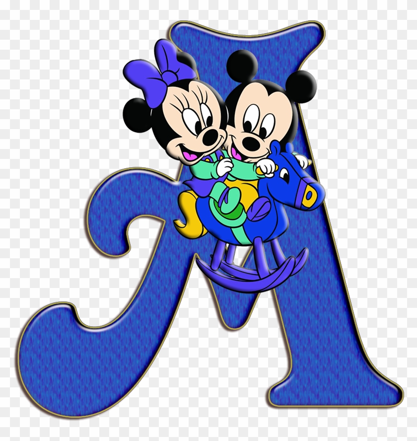 Alfabeto Decorativo Minnie Png - Mickey And Minnie Mouse Baby Clipart