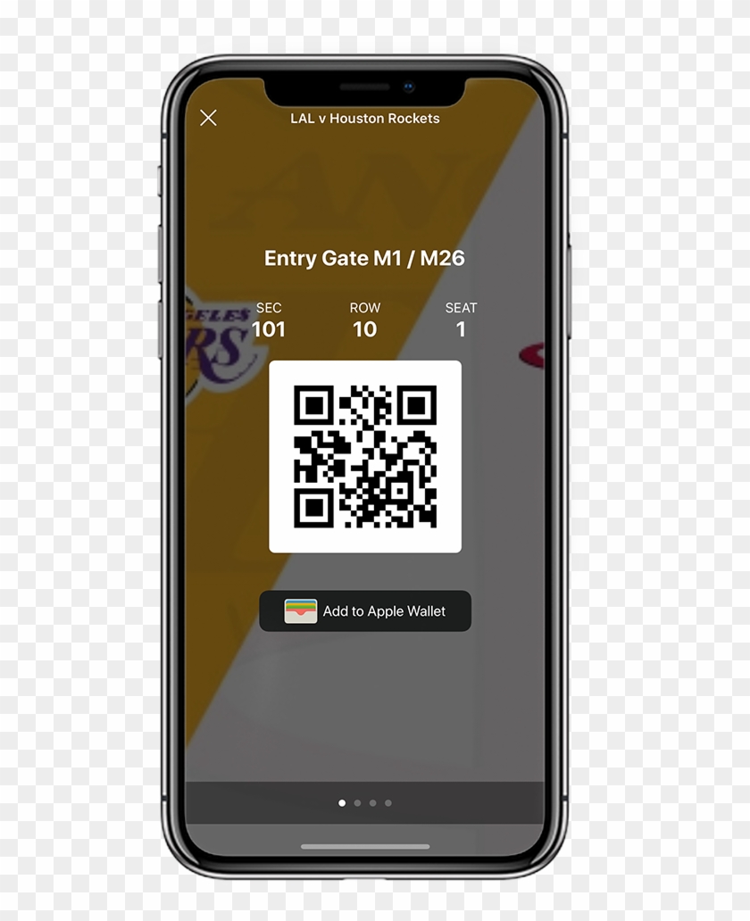 Scan Your Barcodes Directly From Your Phone, Or Add - Lakers Mobile Ticket Clipart #5896437