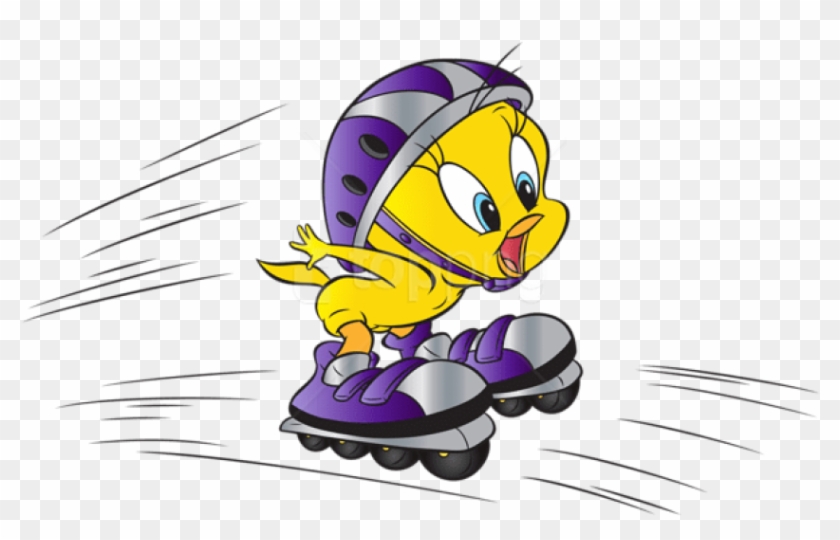Download Tweety With Roller Skates Clipart Png Photo - Transparent Roller Skating Png