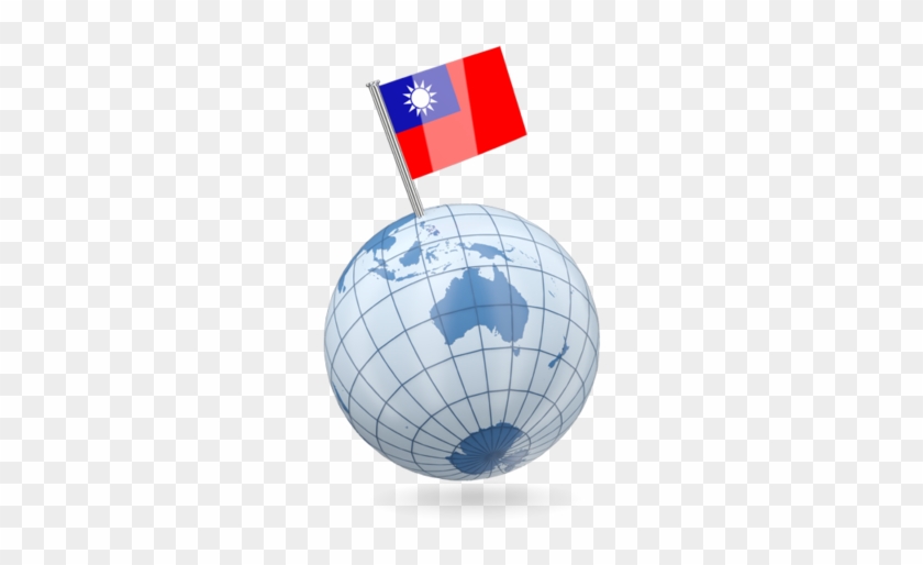 Earth With Flag Pin - Pin Taiwan Icon Png Clipart #5897579