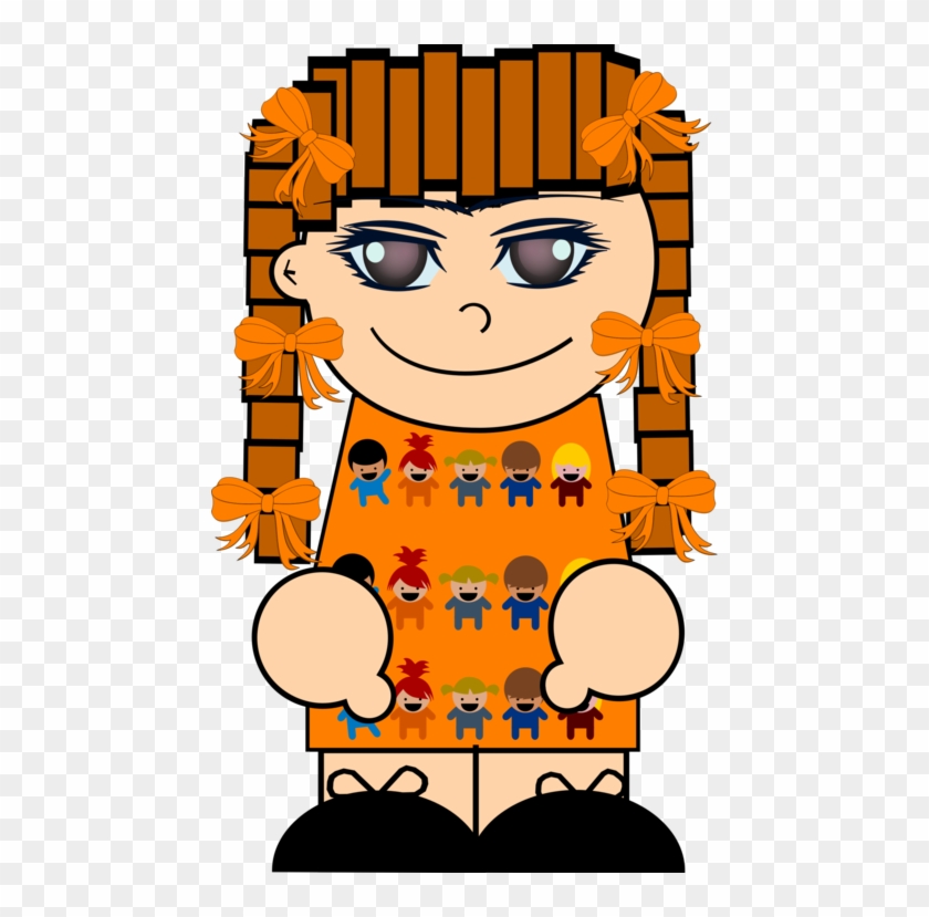 Girl Boy Computer Icons Child Pigtail - Clip Art - Png Download