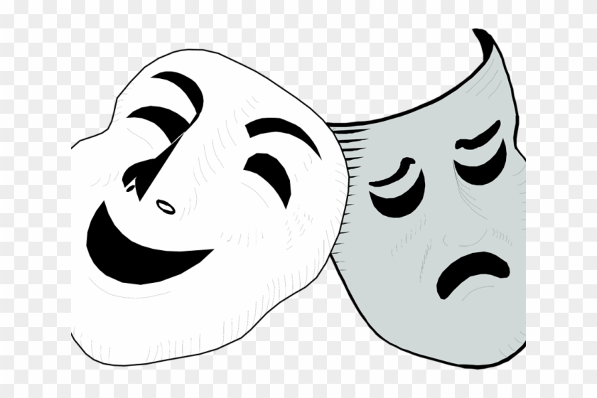 Mask Clipart Comedy Drama - Drama Masks Transparent Background - Png Download
