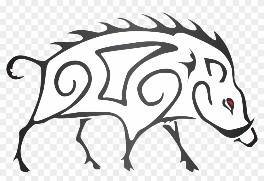 Drawn Boar Easy - Easy Drawings Of A Boar Clipart #5898309