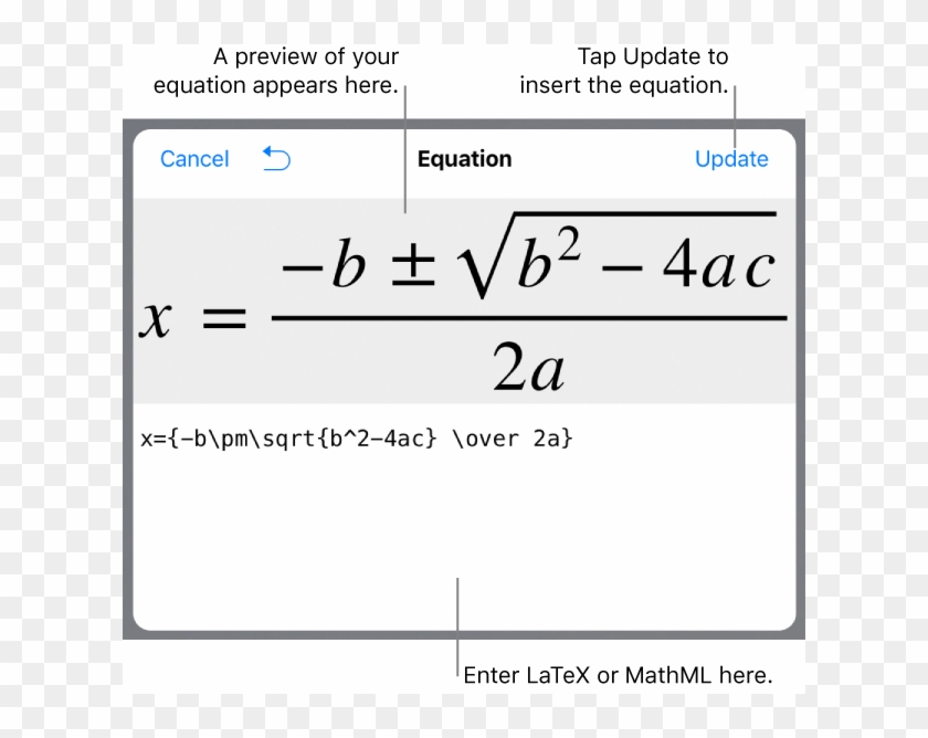The Equation Dialog, Showing The Quadratic Formula - Formula Clipart #5898708