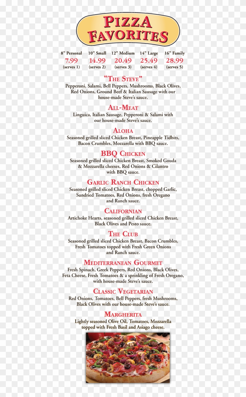 Pizza - Mr Steve's Pizza Menu Clipart