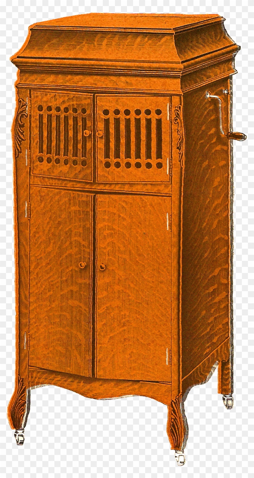 This Is A Wonderful Vintage Graphic Of A Phonograph Clipart #5899197