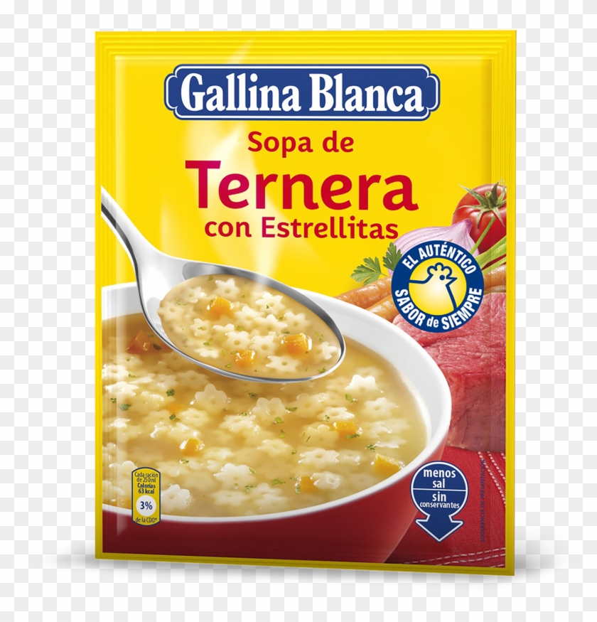 Sopa De Ternera Con Estrellitas - Sopa De Pollo Gallina Blanca Clipart #5899206