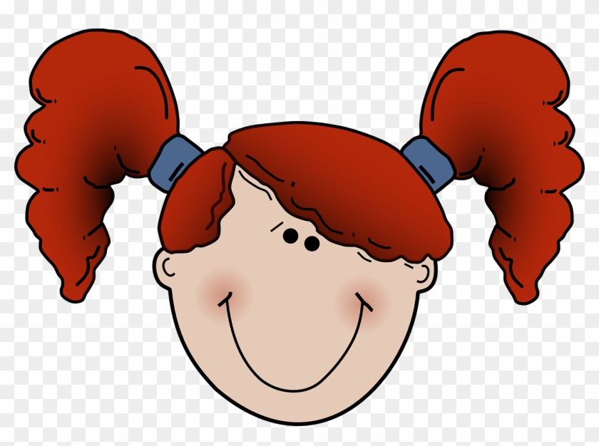 Accessories,blue - Girl Head Cartoon Png Clipart #5899243