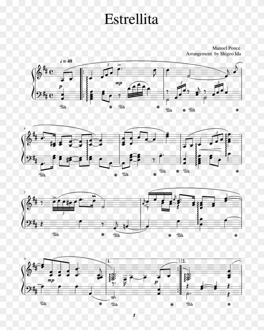 Estrellita Manuel Ponce - Love Story Spartito Pianoforte Clipart #5899801
