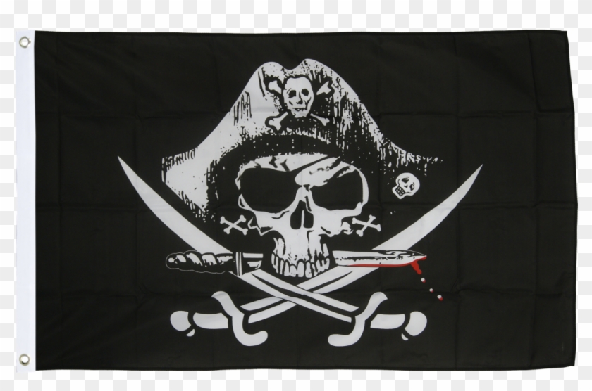 Buy Pirate With Bloody Sabre Flags At A Fantastic Price - Dead Man's Chest Pirate Flag Clipart