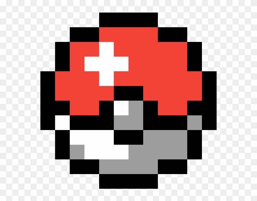 Pokeball - 8 Bit Pixel Art Pokemon Clipart
