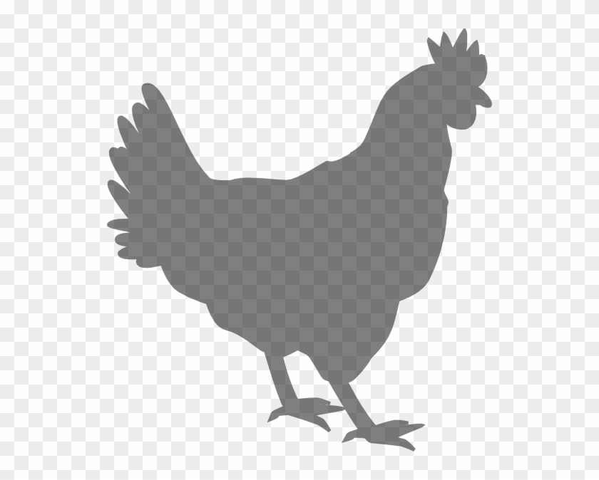 Small - White Chicken Silhouette Clipart #590429