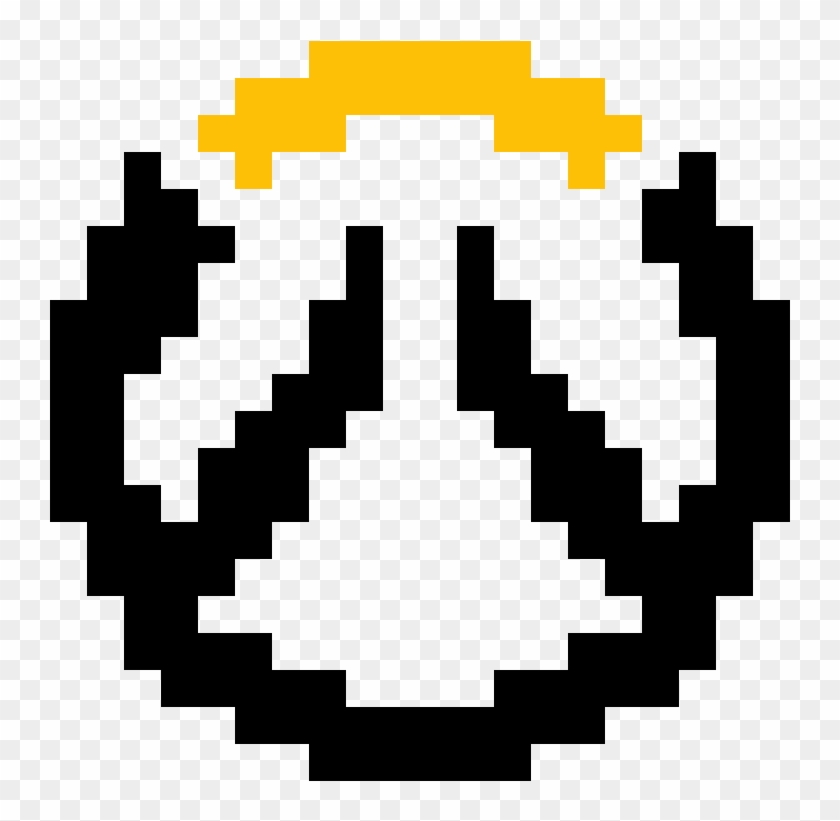 Overwatch Logo Perler , Png Download - Minecraft Overwatch Logo Pixel Art Clipart