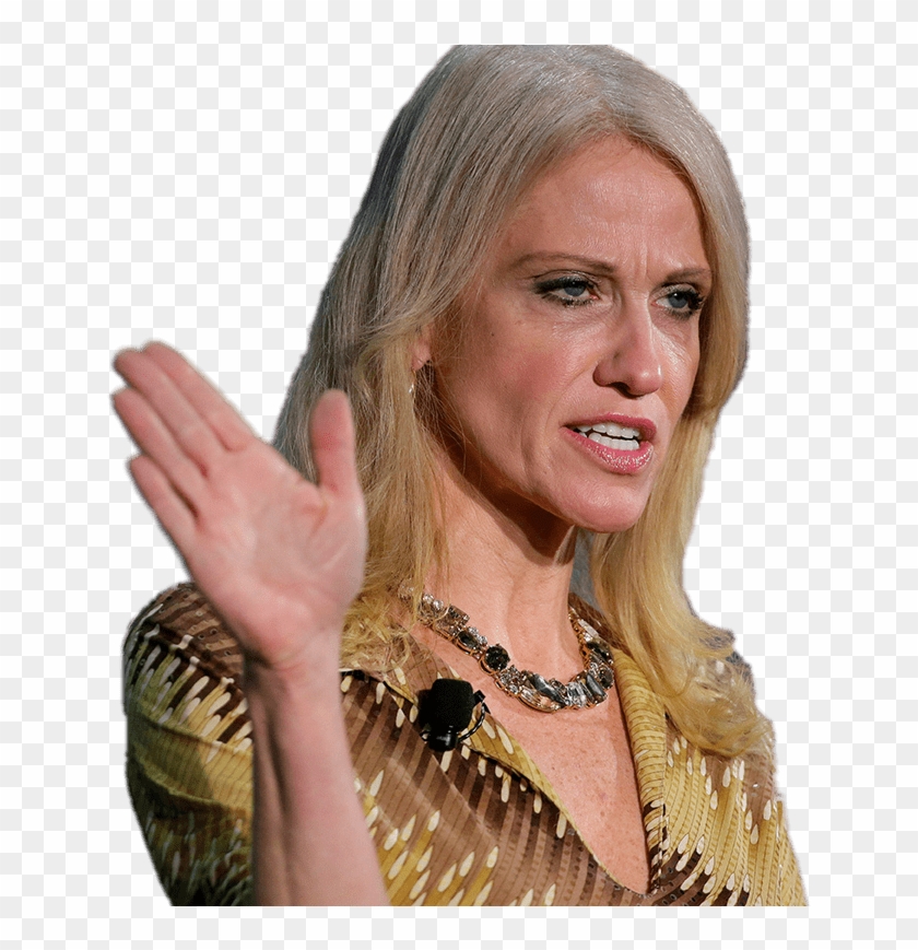 Kellyanne Conway Holding Up Hand - Illuminati Tranny Reptilian Nephilim Clipart