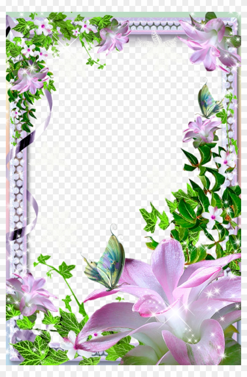 Free Icons Png - Beautiful Flower Photo Frames Clipart #591373