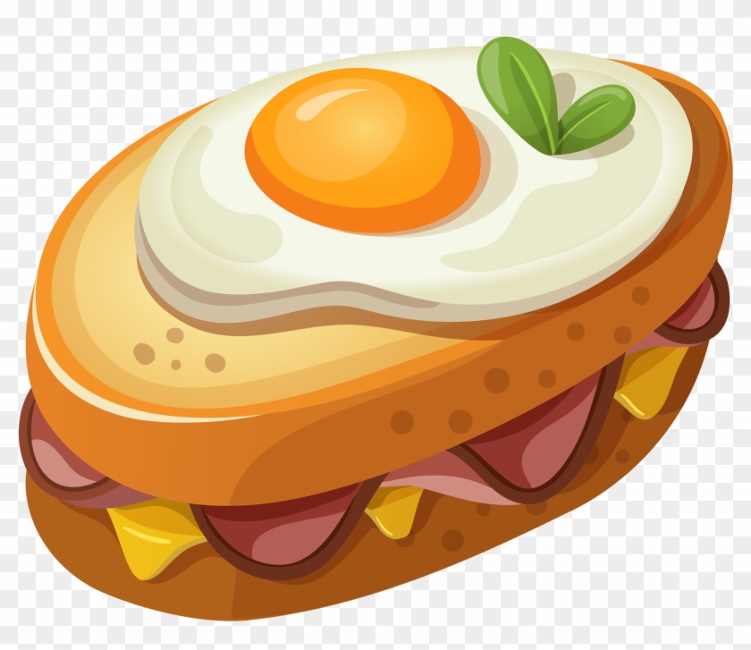 Sandwich With Egg Png Clipart Vector Picture - Egg Sandwich Clipart Transparent Png