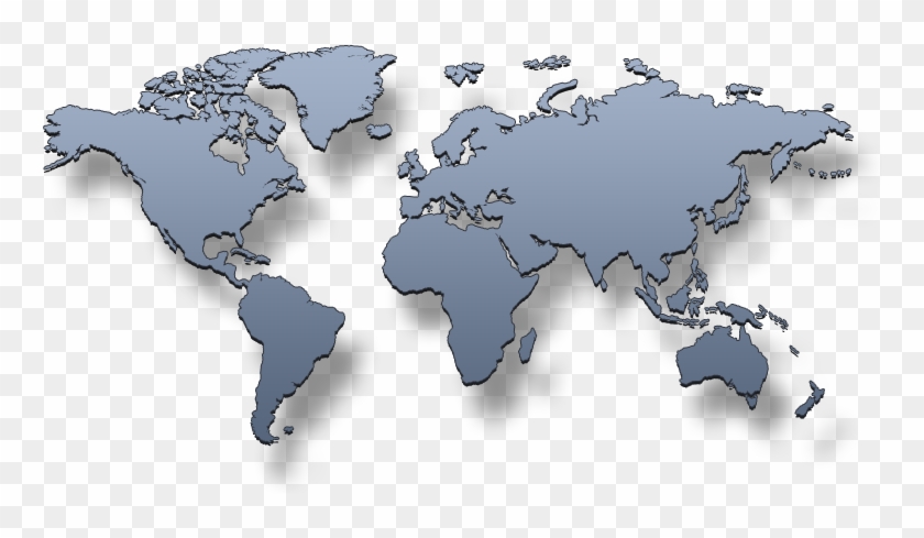 World Map - World Map 3d Png Clipart