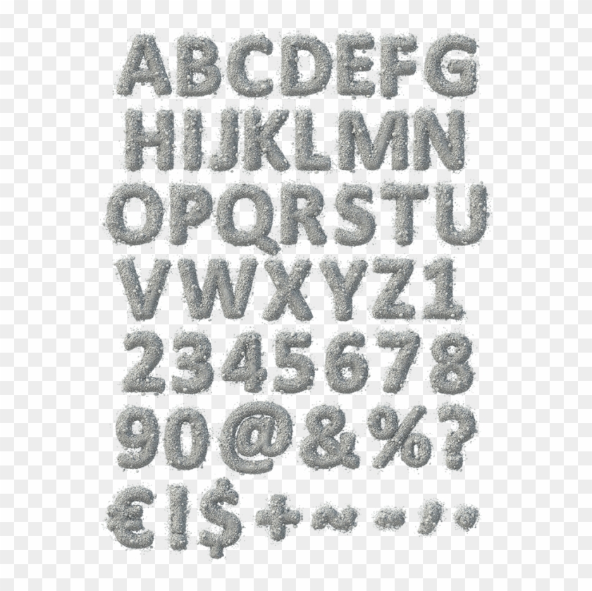 Stone Dust Font - Monochrome Clipart #591428