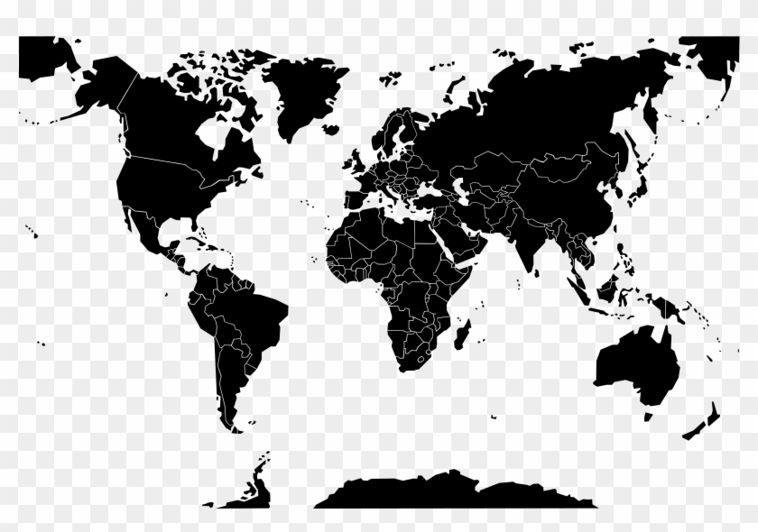 3958 X 2596 39 - Map Of World Svg Clipart #591765