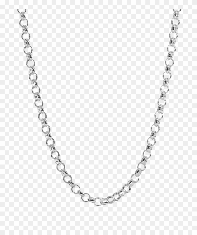 Silver Chain Download Png Image - Mens Curb Link Chain Stainless Steel Clipart
