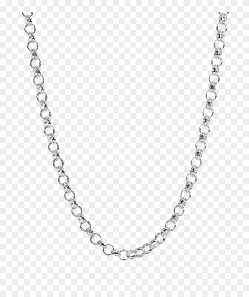 Silver Chain Download Png Image - Mens Curb Link Chain Stainless Steel Clipart #592131