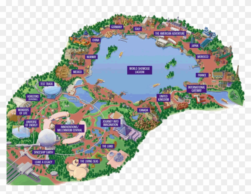 Free Png Download Drink Around The World Map Png Images - Epcot World Showcase Map Clipart #592239
