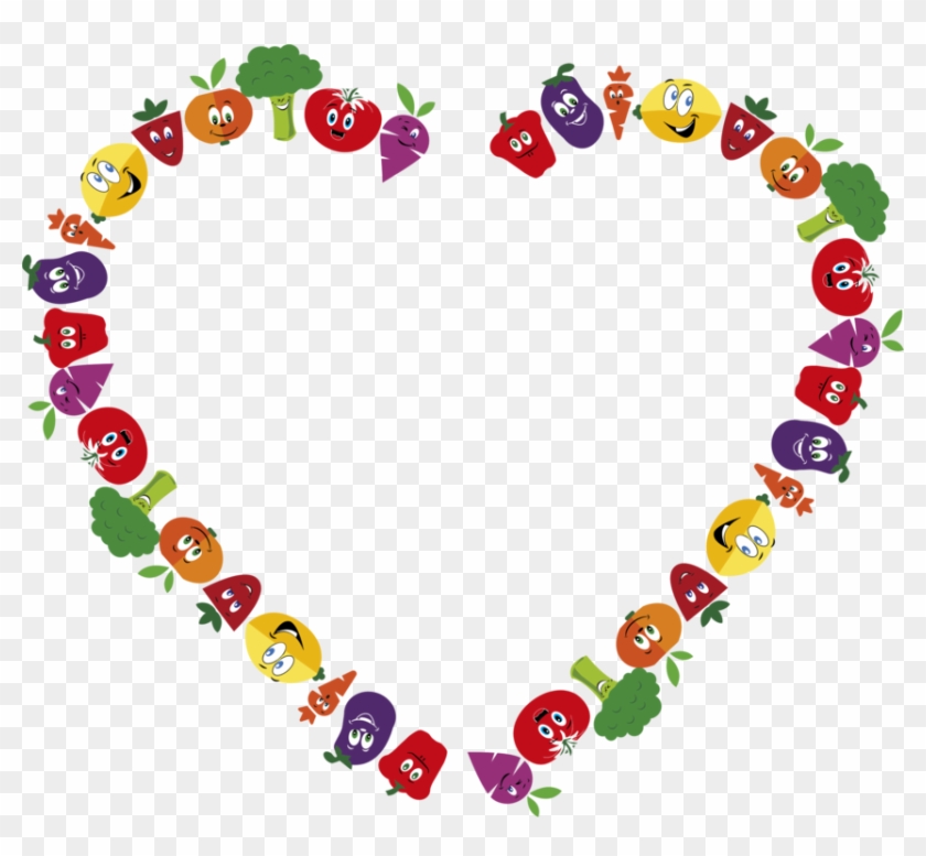 Fruit Picture Frames Vegetable Berry Food - Border Of Fruits And Vegetables Clipart