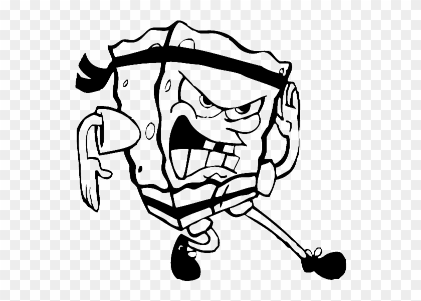 Karate Clipart Spongebob - Spongebob Karate Coloring Pages - Png Download