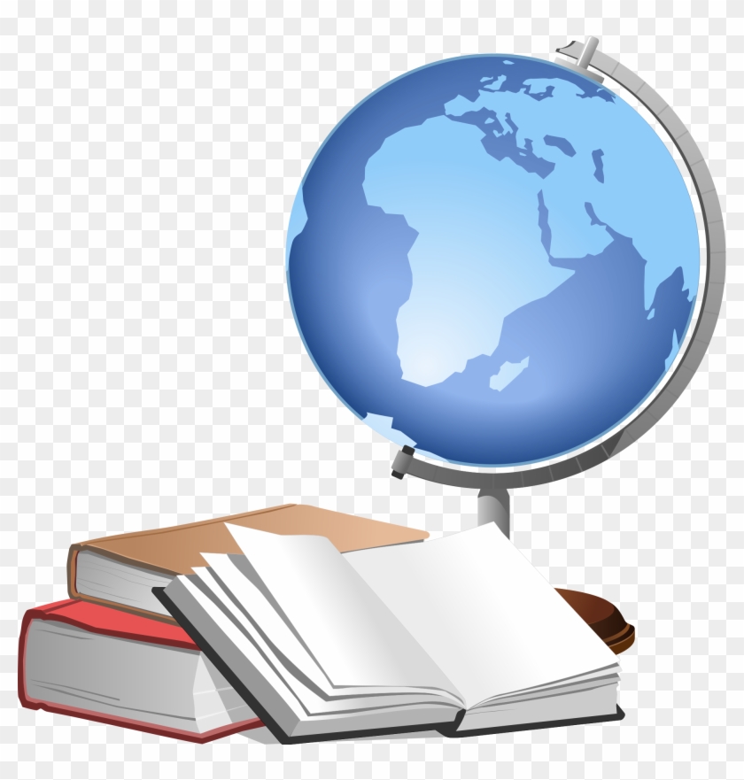 Open - Globe And Book Png Clipart #593004
