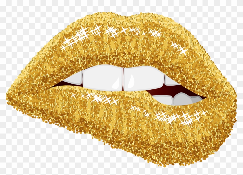 Gold Lips Png Clipart