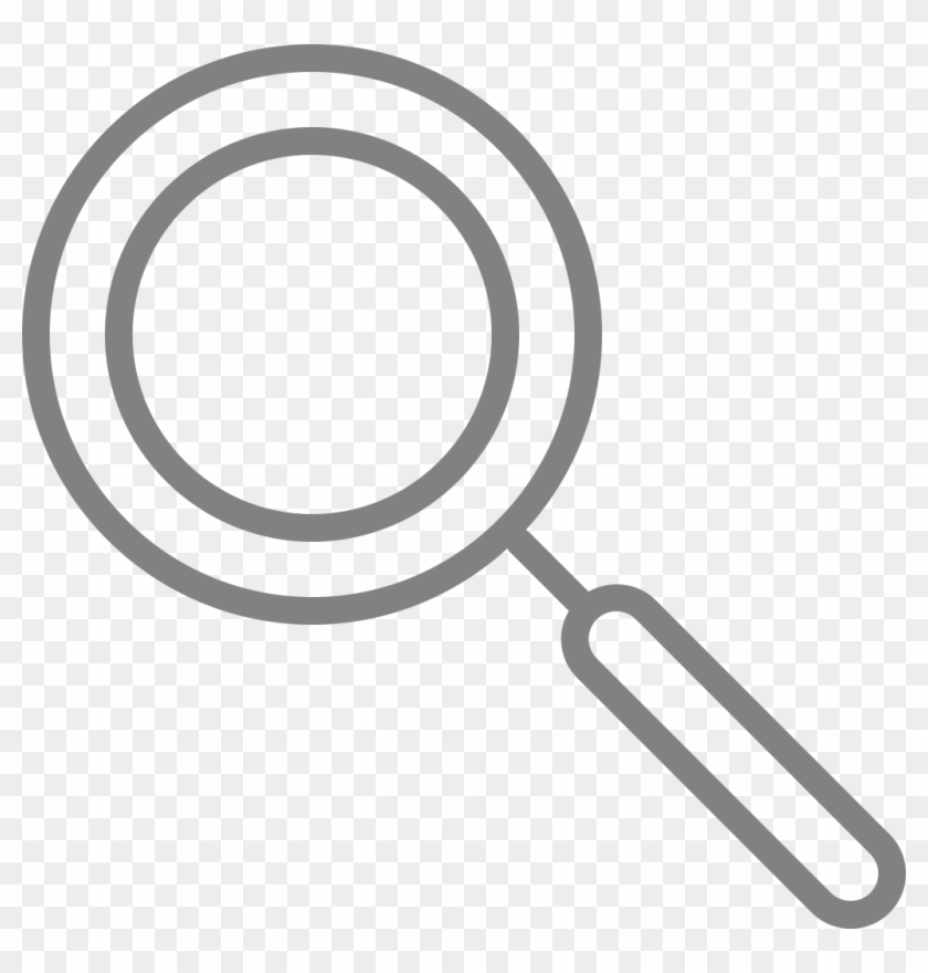 Line Style Icons Magnifying Glass - Magnifying Glass White Png Clipart