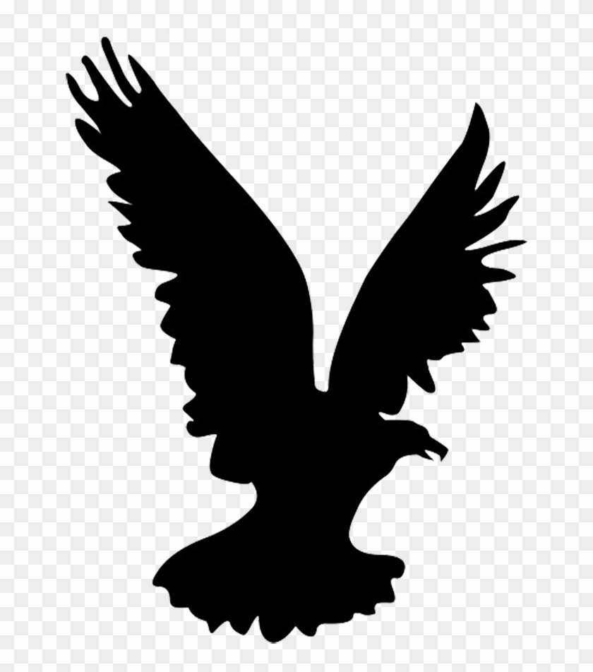 Black Eagle Clipart Flight Silhouette - Flying Eagle Silhouette Png Transparent Png #593617