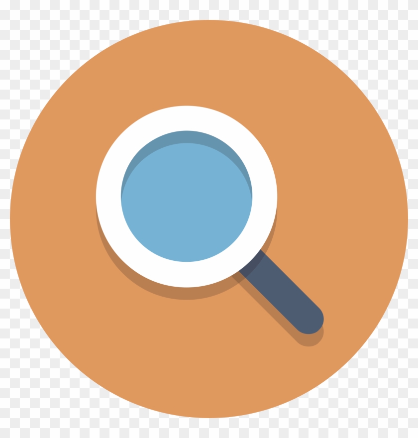 Circle Icons Magnifyingglass - Magnifying Glass Flat Icon Clipart #593736