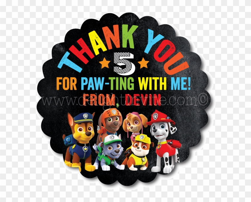 Paw Patrol Birthday Favor Tags - Cartoon Clipart #594076
