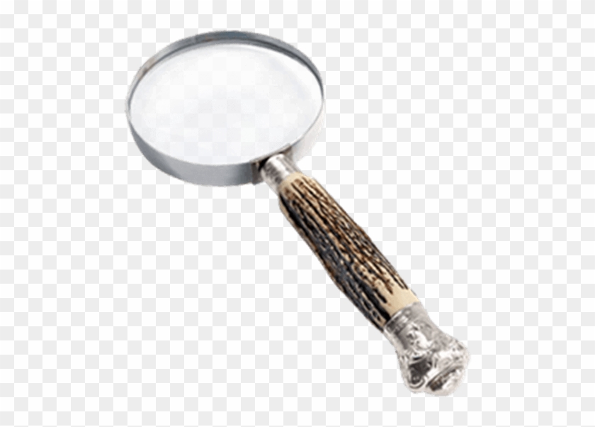 Silver Horn Magnifying Glass - Medieval Magnifying Glass Clipart